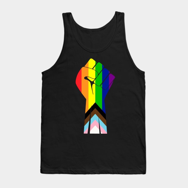 Raised Fist - BLM / Pride Tank Top by Forsakendusk